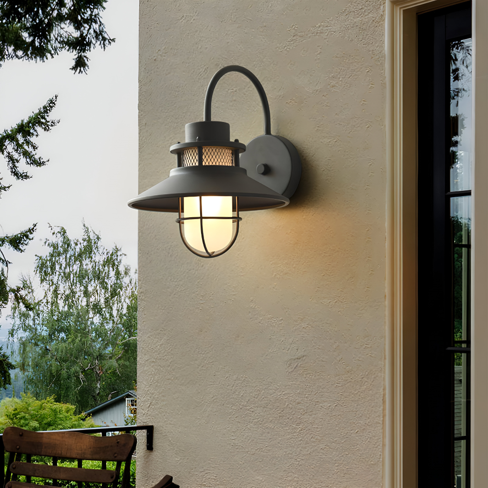 RustBlack Vägglampa - Inomhus Utomhus Industriell Vägglampa - Vintage Vägglampa