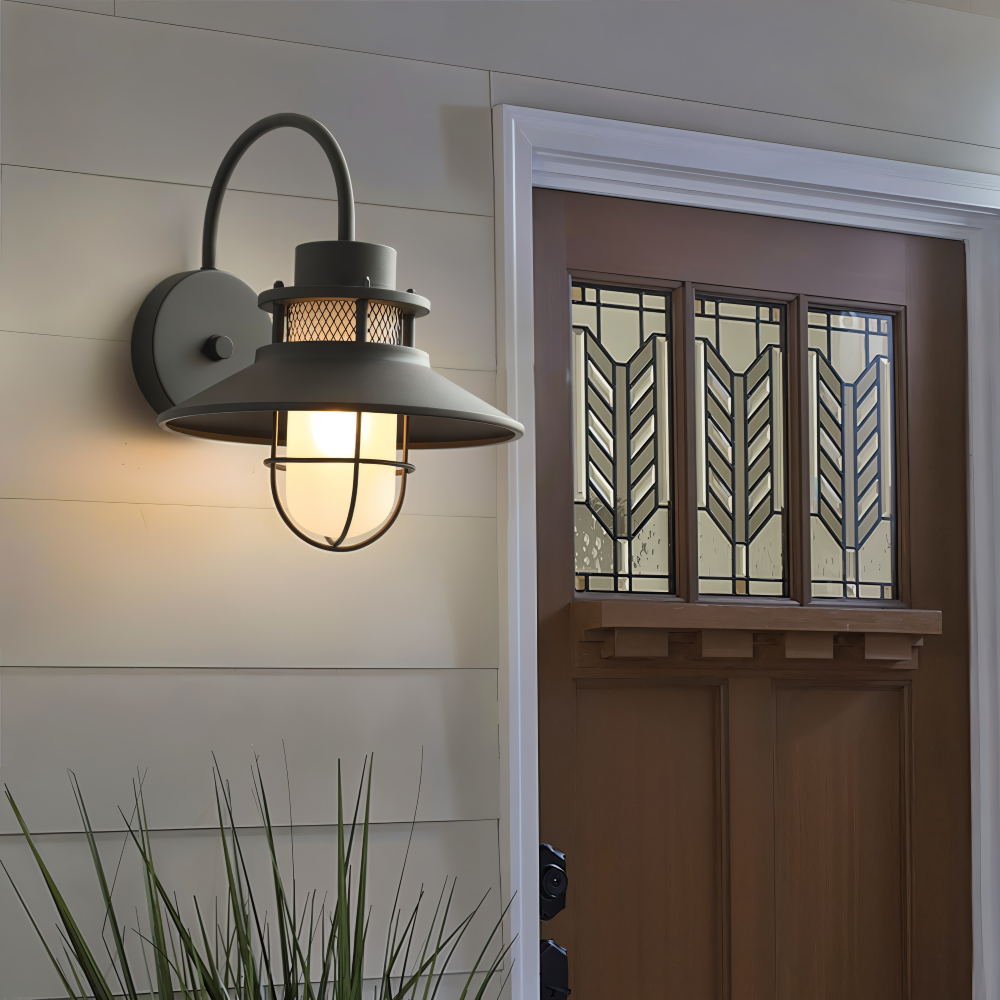 RustBlack Vägglampa - Inomhus Utomhus Industriell Vägglampa - Vintage Vägglampa
