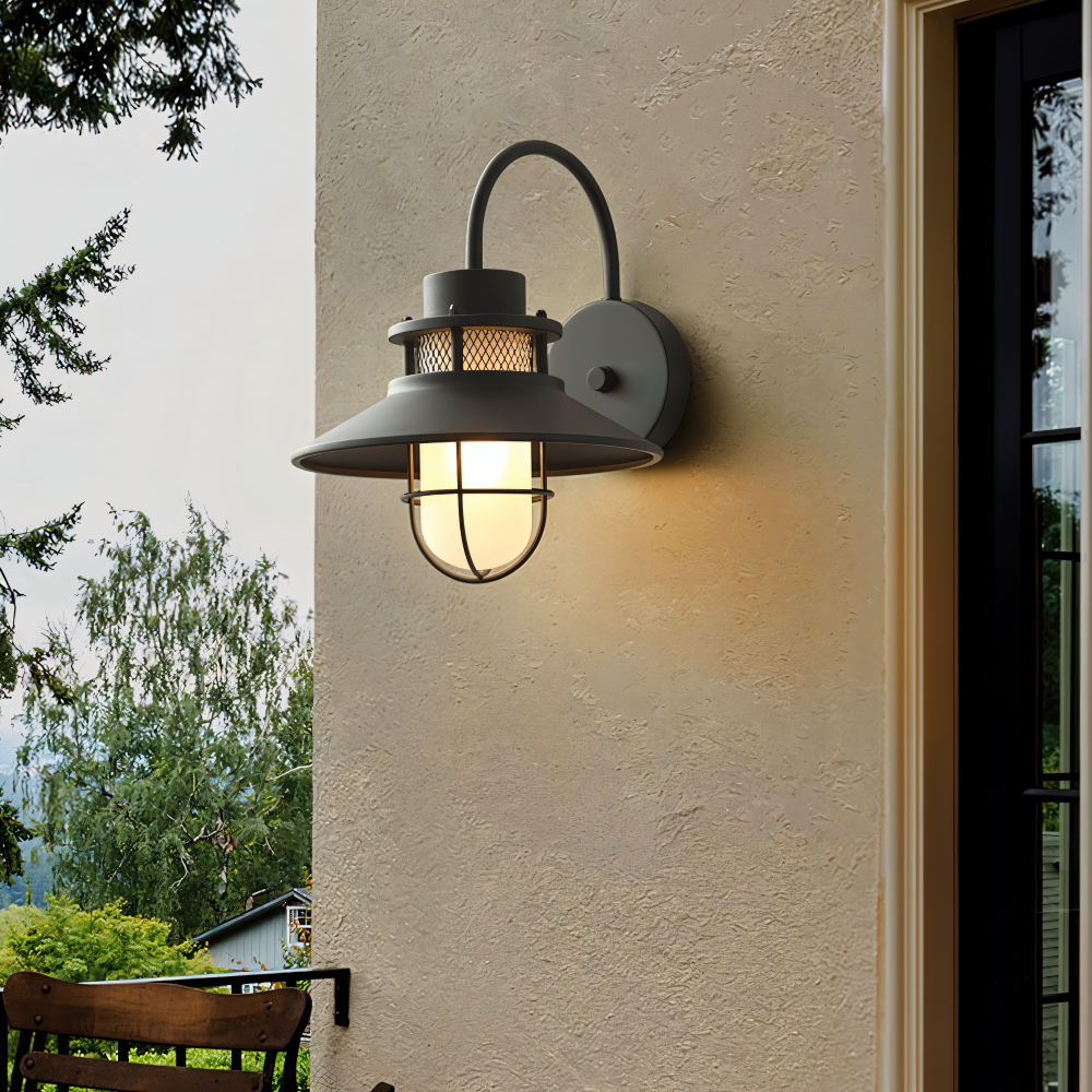 RustBlack Vägglampa - Inomhus Utomhus Industriell Vägglampa - Vintage Vägglampa
