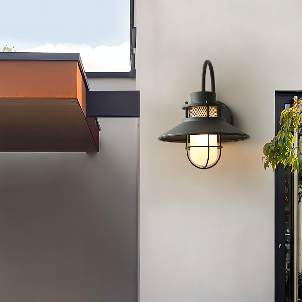 RustBlack Vägglampa - Inomhus Utomhus Industriell Vägglampa - Vintage Vägglampa