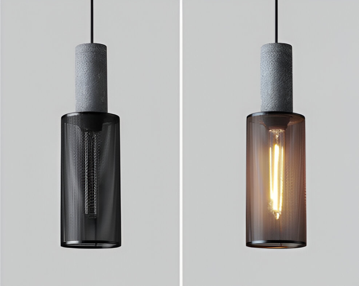 Rustik Pendellampa - Modern Retro Svart Industrilampa - Justerbar Hänglampa