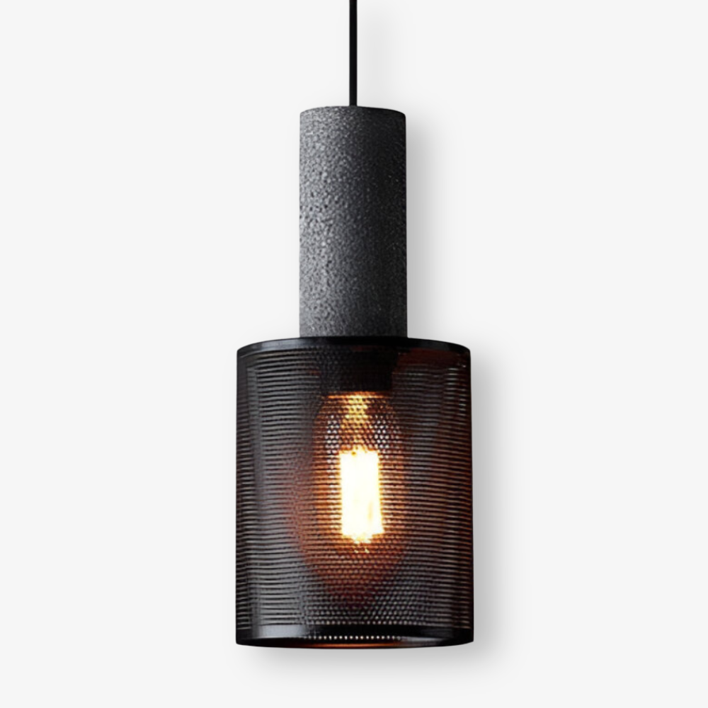 Rustik Pendellampa - Modern Retro Svart Industrilampa - Justerbar Hänglampa