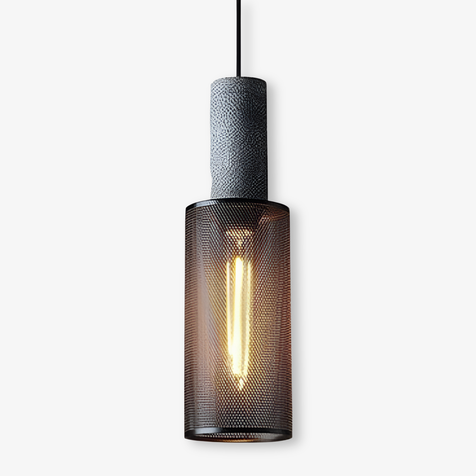 Rustik Pendellampa - Modern Retro Svart Industrilampa - Justerbar Hänglampa