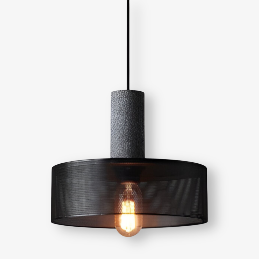 Rustik Pendellampa - Modern Retro Svart Industrilampa - Justerbar Hänglampa
