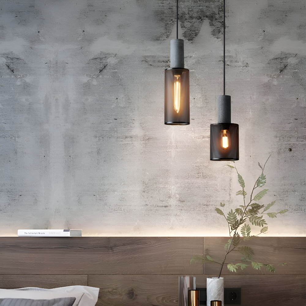 Rustik Pendellampa - Modern Retro Svart Industrilampa - Justerbar Hänglampa