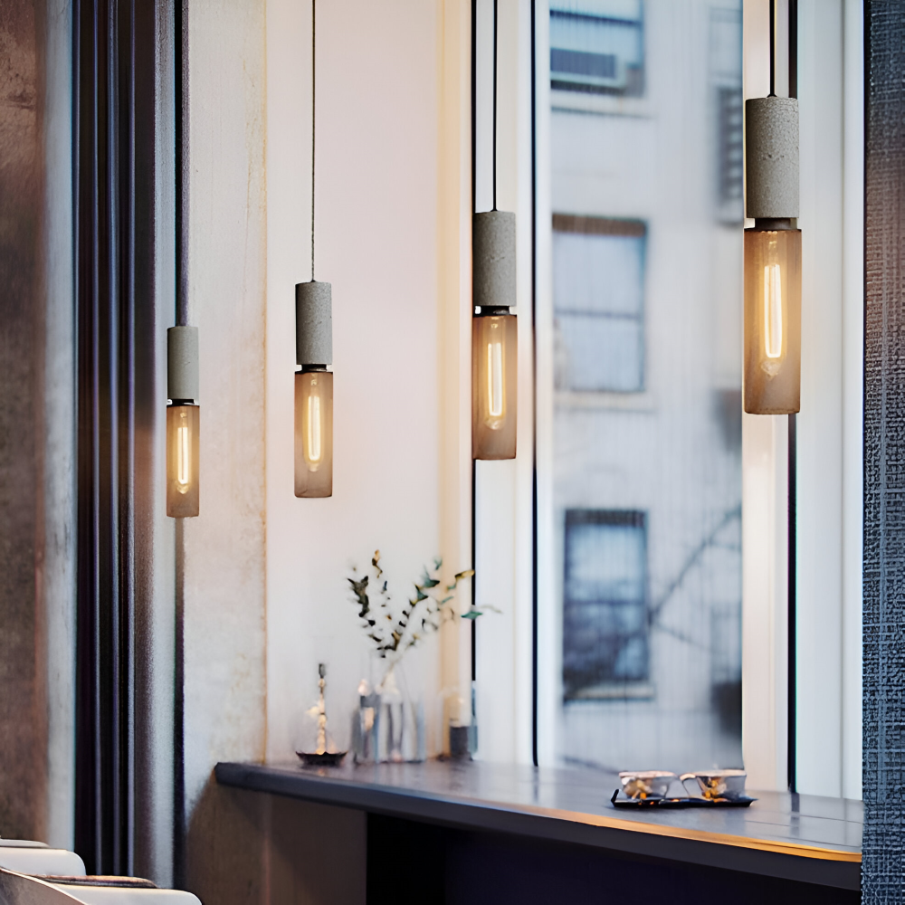 Rustik Pendellampa - Modern Retro Svart Industrilampa - Justerbar Hänglampa