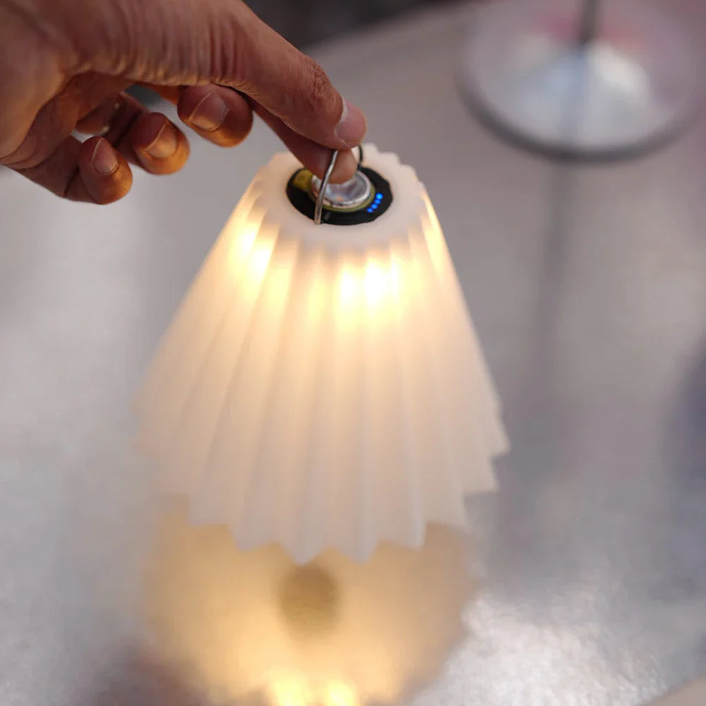 Närbild av flexibel lampskärm i silikon för utomhusbelysning