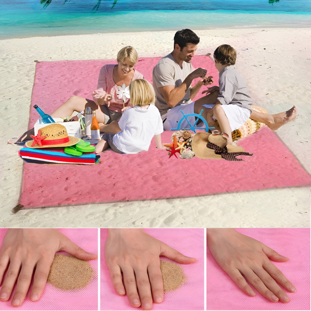 Sandfri Strandmatta - Bärbar och Bekväm Strandmatta