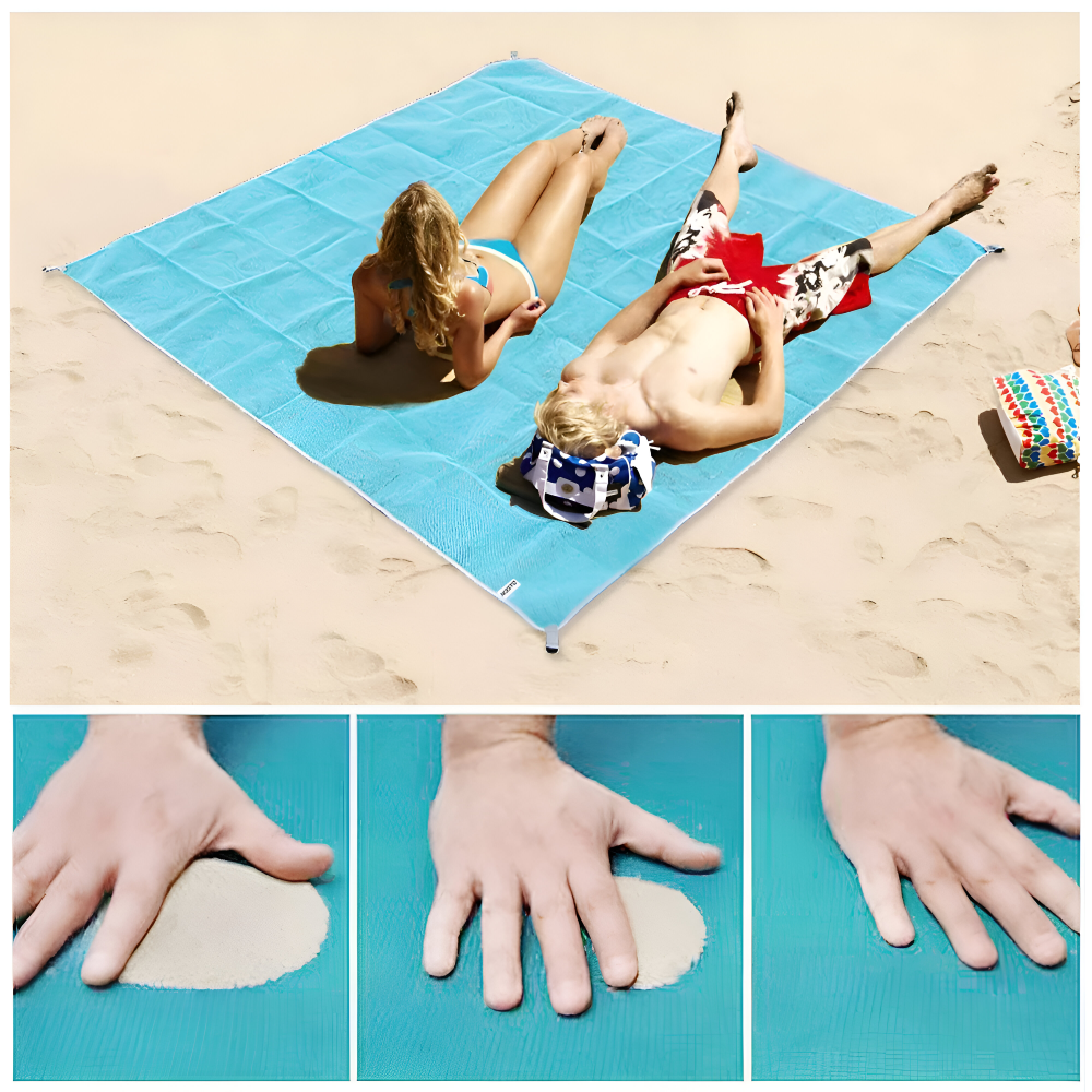 Sandfri Strandmatta - Bärbar och Bekväm Strandmatta