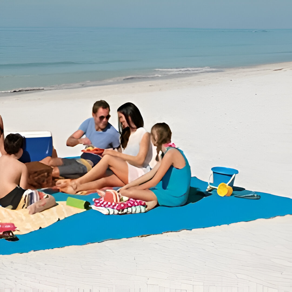 Sandfri Strandmatta - Bärbar och Bekväm Strandmatta