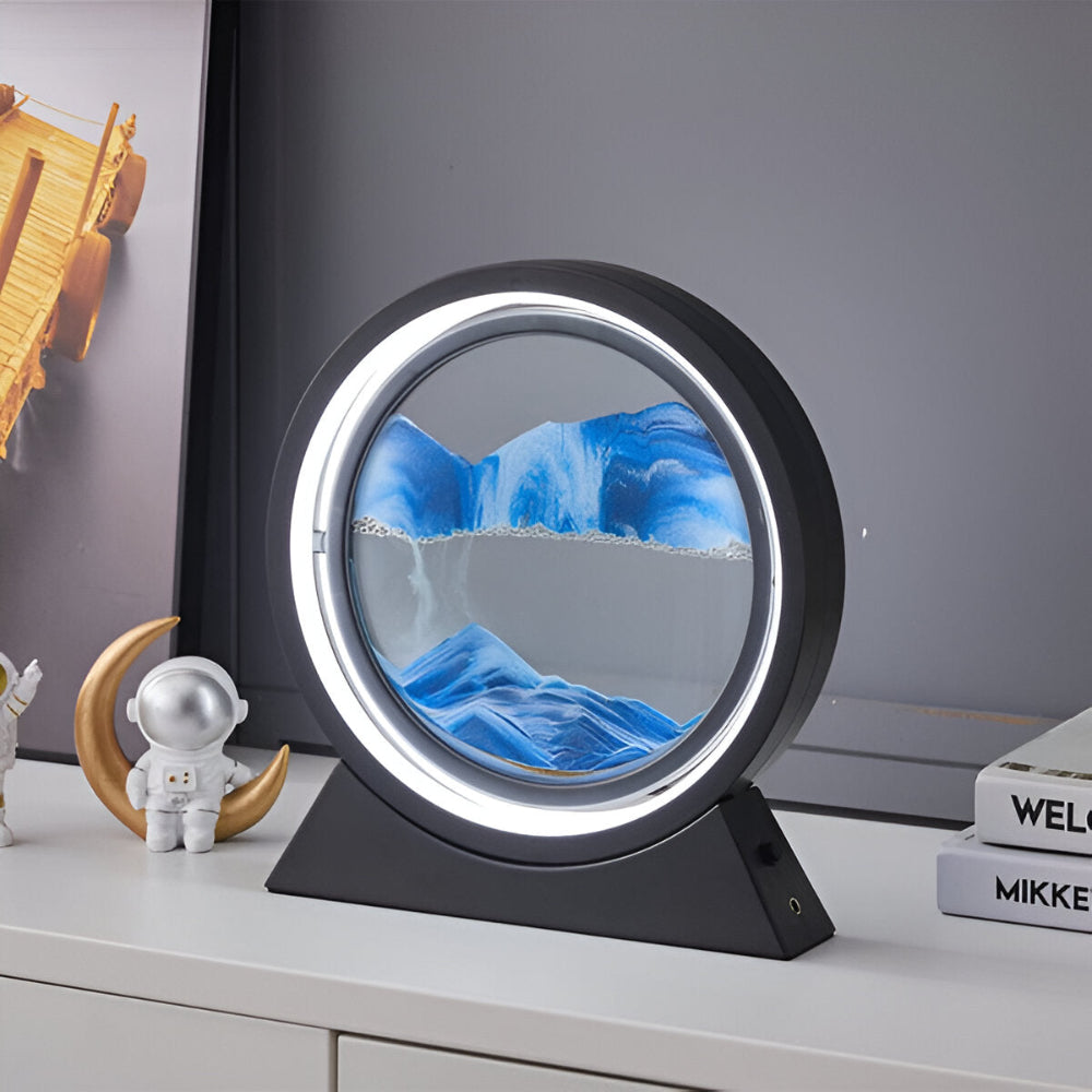 Sands of Time - Sandkonst LED Bordslampa - Roternade Sandkonst Lampa