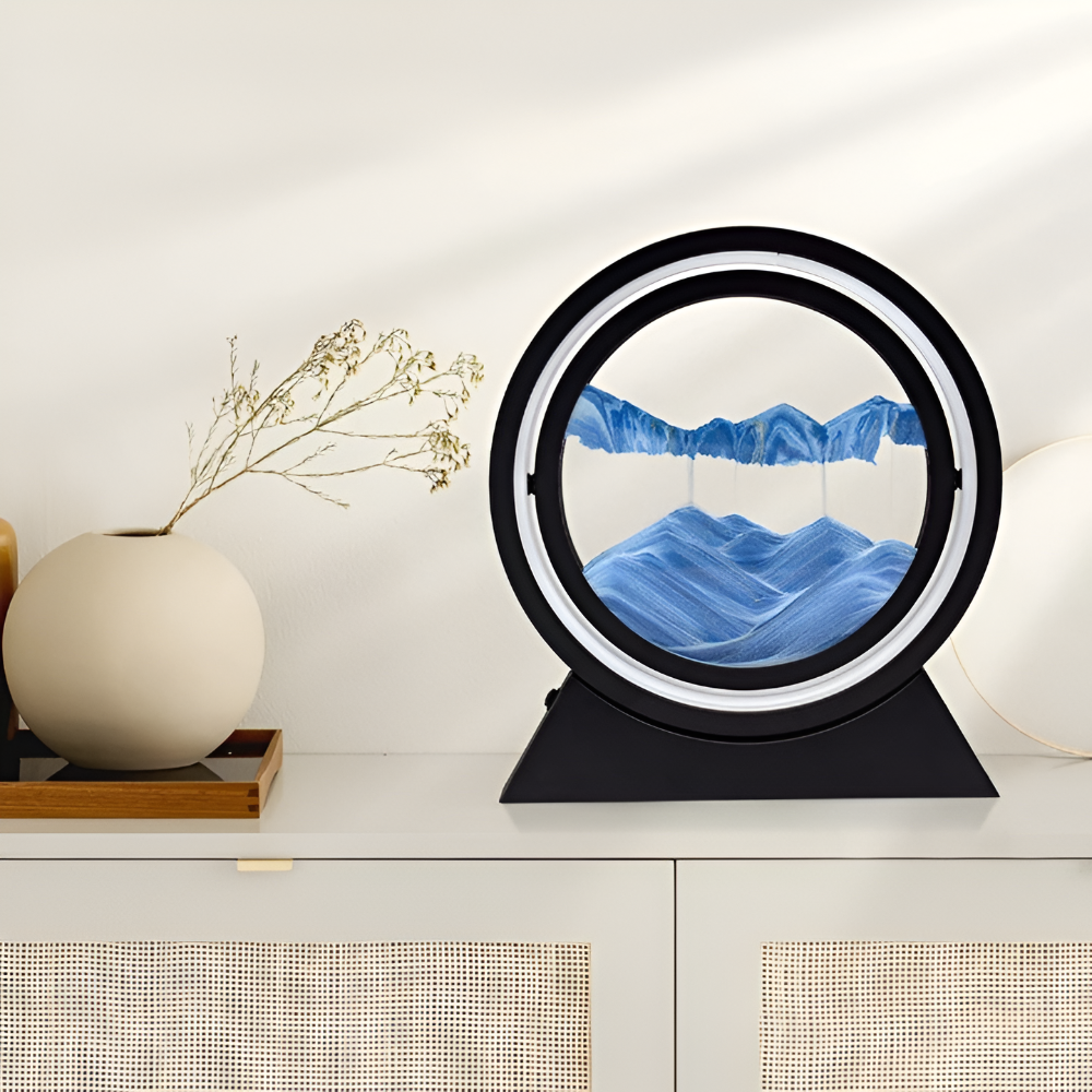 Sands of Time - Sandkonst LED Bordslampa - Roternade Sandkonst Lampa