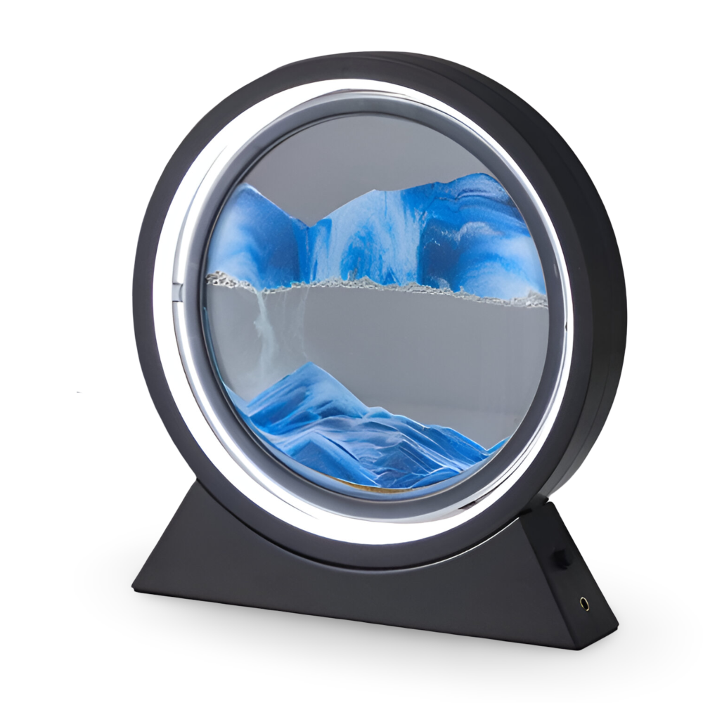 Sands of Time - Sandkonst LED Bordslampa - Roternade Sandkonst Lampa