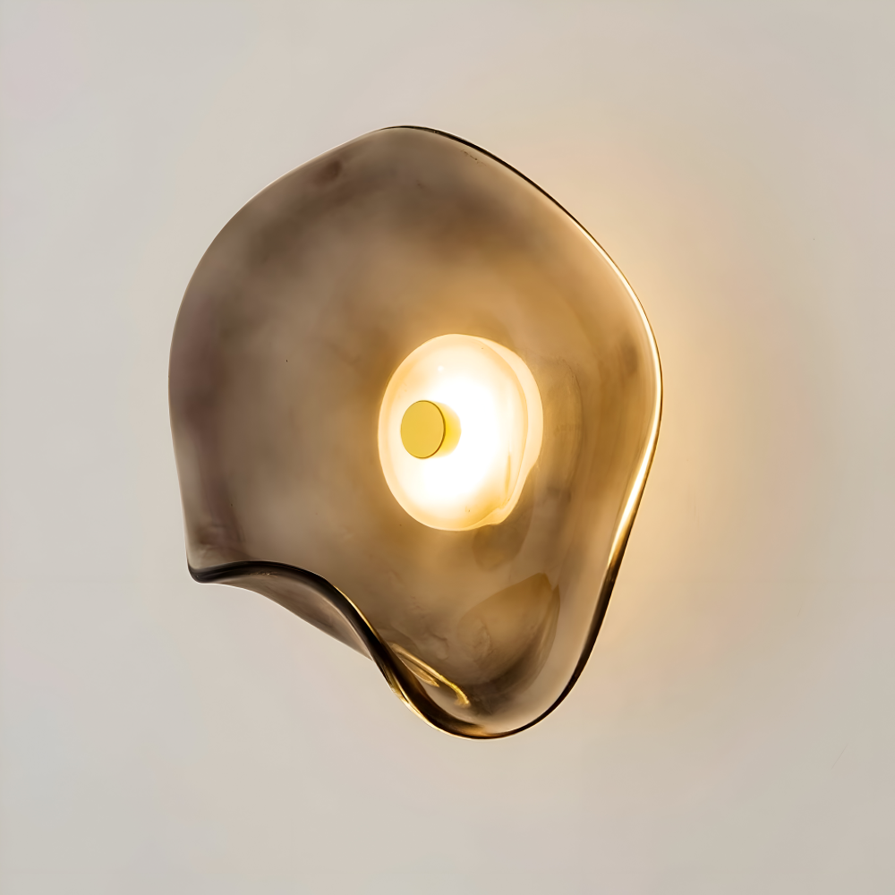 Skandinaviskt Inspirerad Böjd Glas Vägglampa - LED Vägglampa för Inomhusbruk i Japandi-design