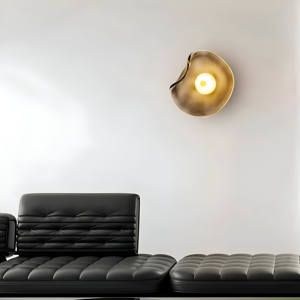 Skandinaviskt Inspirerad Böjd Glas Vägglampa - LED Vägglampa för Inomhusbruk i Japandi-design