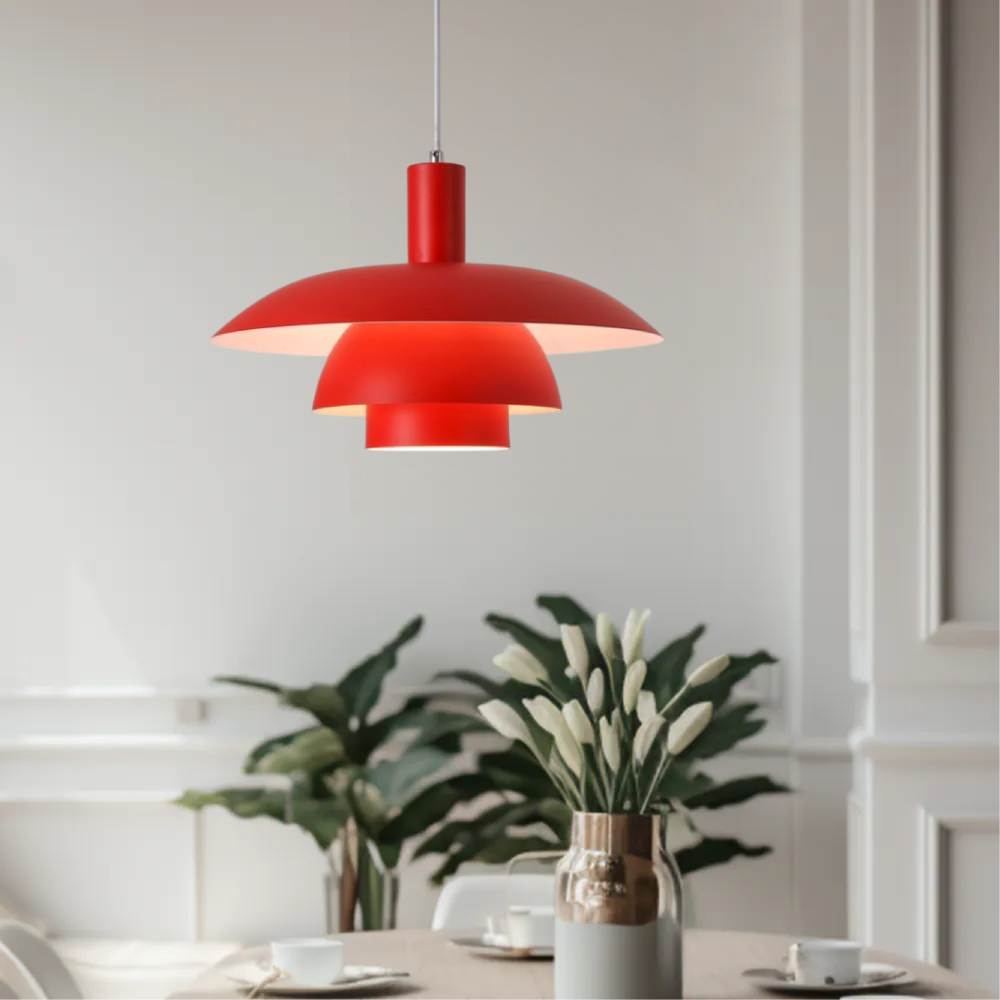 Skandinavisk Metall Hänglampa i Modern Design - Färgglad Pendellampa