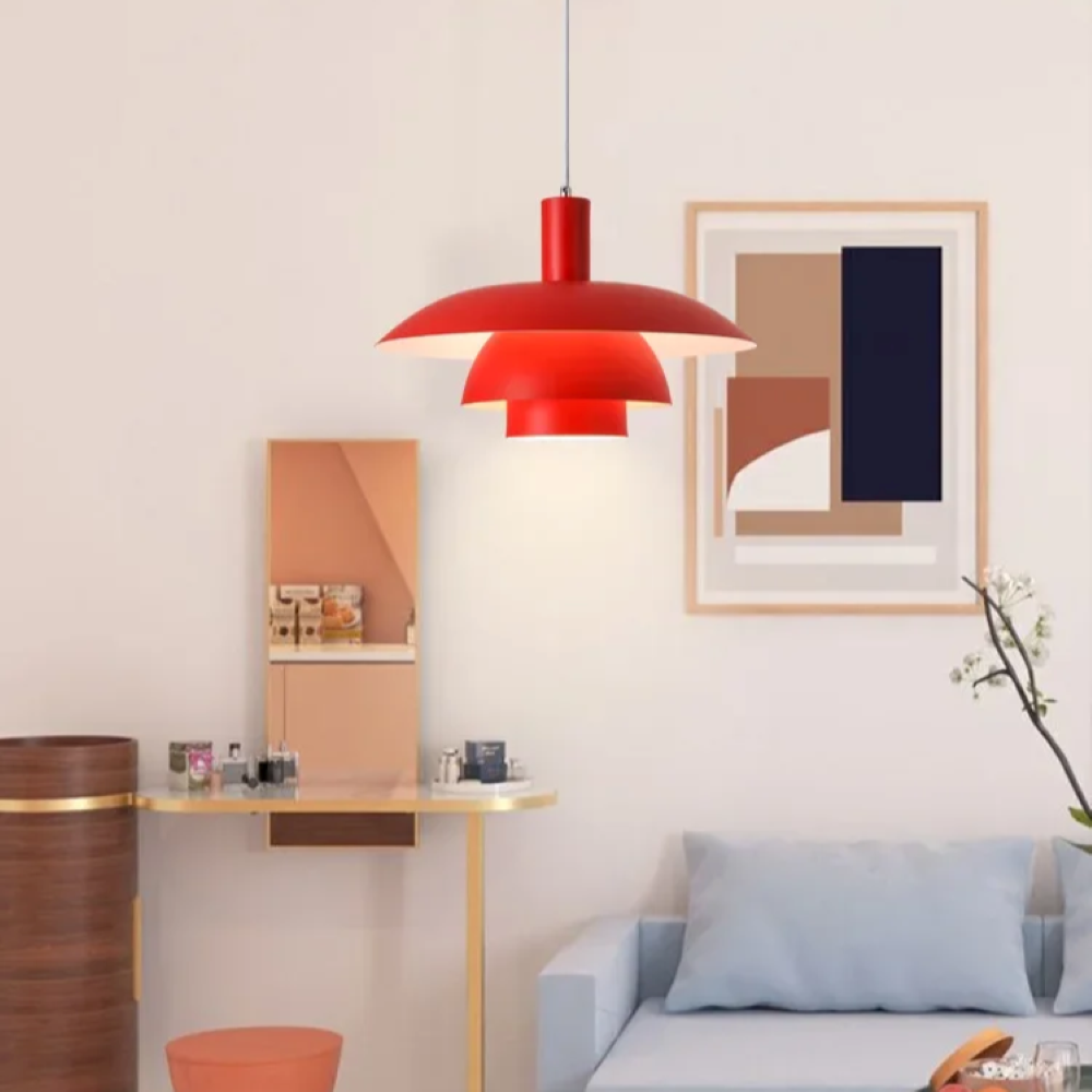Skandinavisk Metall Hänglampa i Modern Design - Färgglad Pendellampa