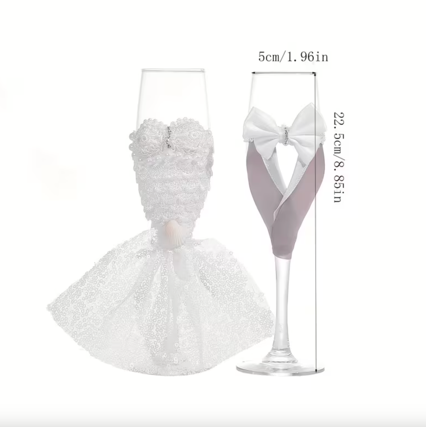 Champagneglas för bröllopspresent och högtidlig skål
