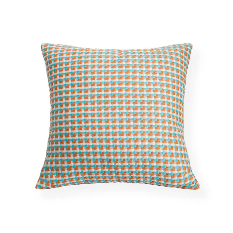 Dekorativt kuddfodral 45x45 cm med stilrent geometriskt mönster