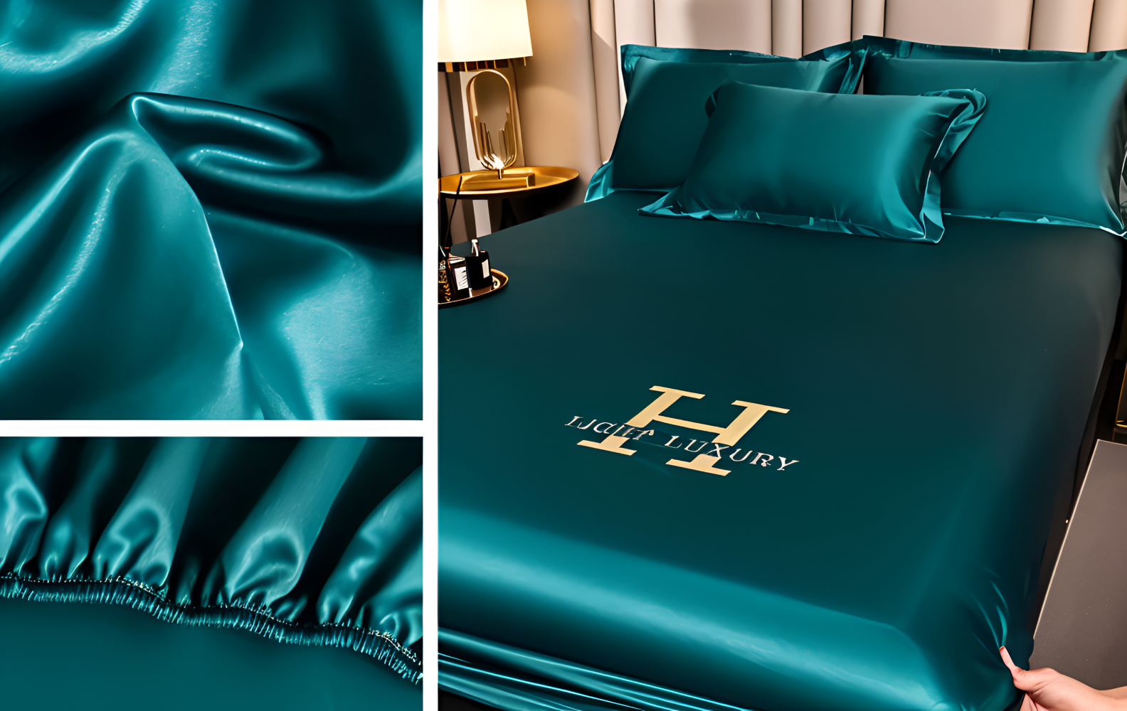 Glänsande Silk Sheets - Andningsbart Satin Spännbettuch - Madrasskydd