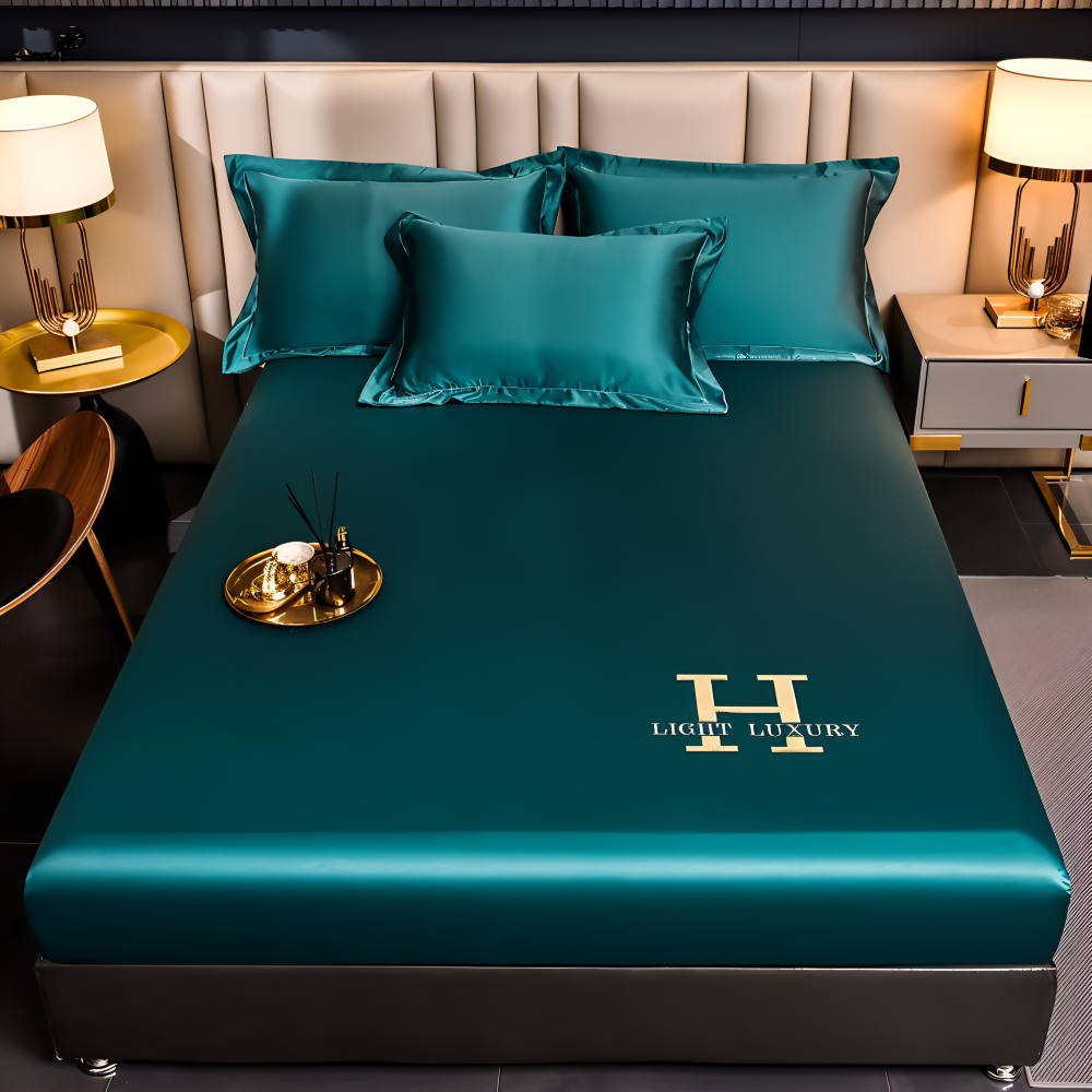 Glänsande Silk Sheets - Andningsbart Satin Spännbettuch - Madrasskydd