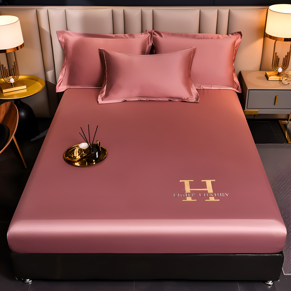 Glänsande Silk Sheets - Andningsbart Satin Spännbettuch - Madrasskydd