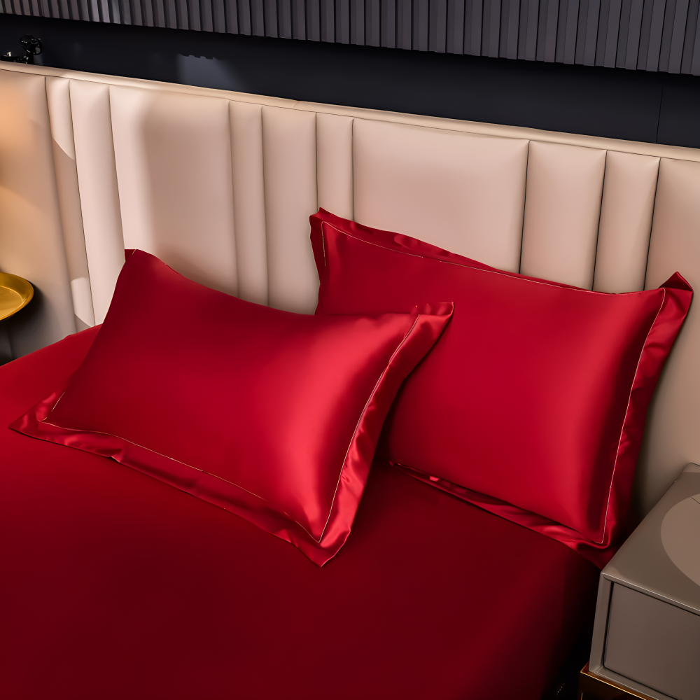 Glänsande Silk Sheets - Andningsbart Satin Spännbettuch - Madrasskydd