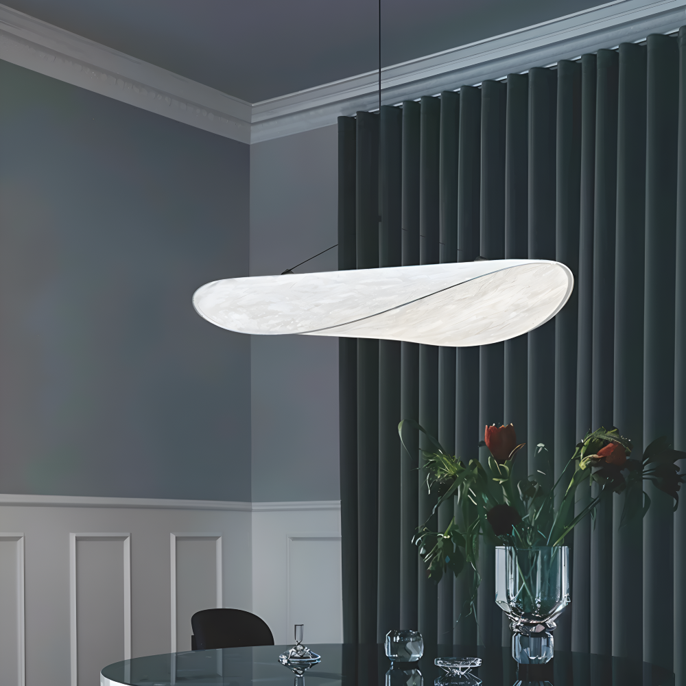 SilkyFab Pendellampa - Handgjord LED Hänglampa av Tyg