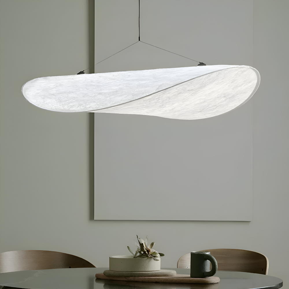 SilkyFab Pendellampa - Handgjord LED Hänglampa av Tyg
