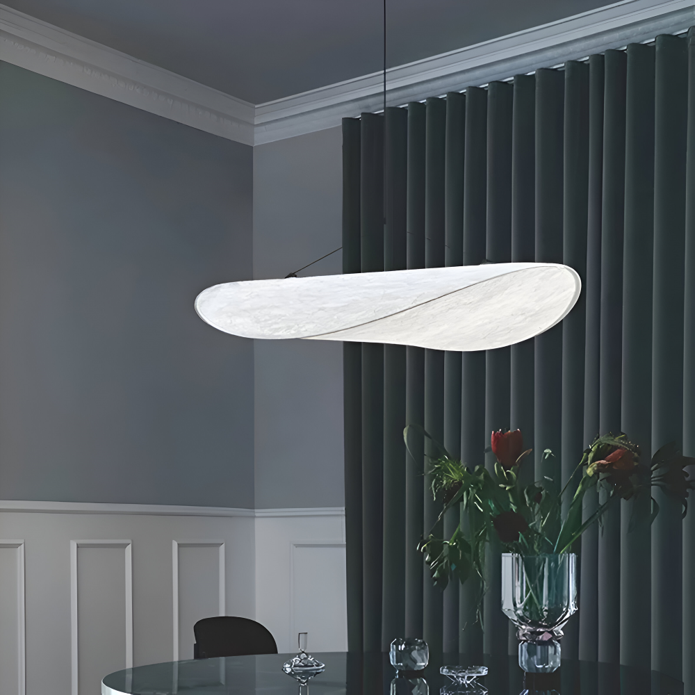 SilkyFab Pendellampa - Handgjord LED Hänglampa av Tyg