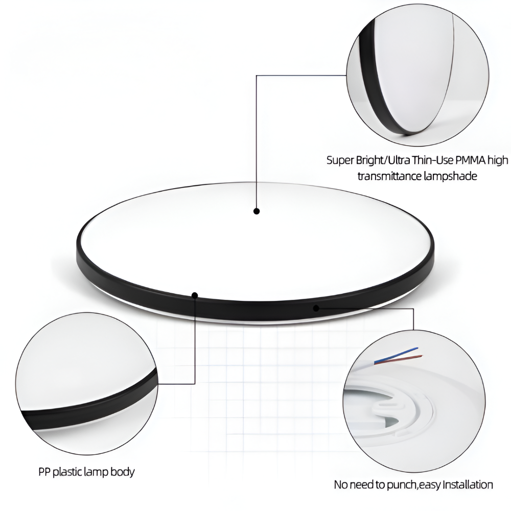 SlimCirc Taklampa - Rund LED-lampa - Tunna köksarmaturer