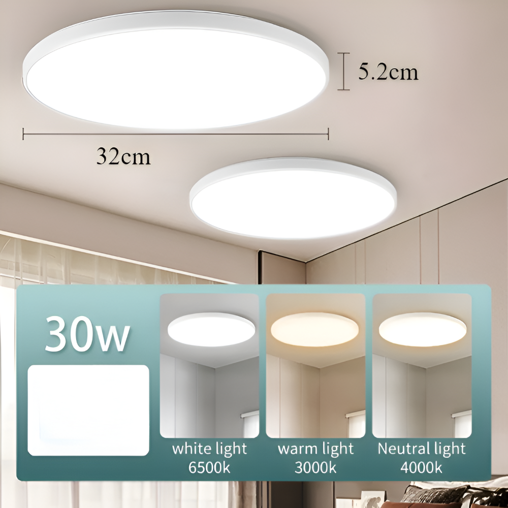 SlimCirc Taklampa - Rund LED-lampa - Tunna köksarmaturer