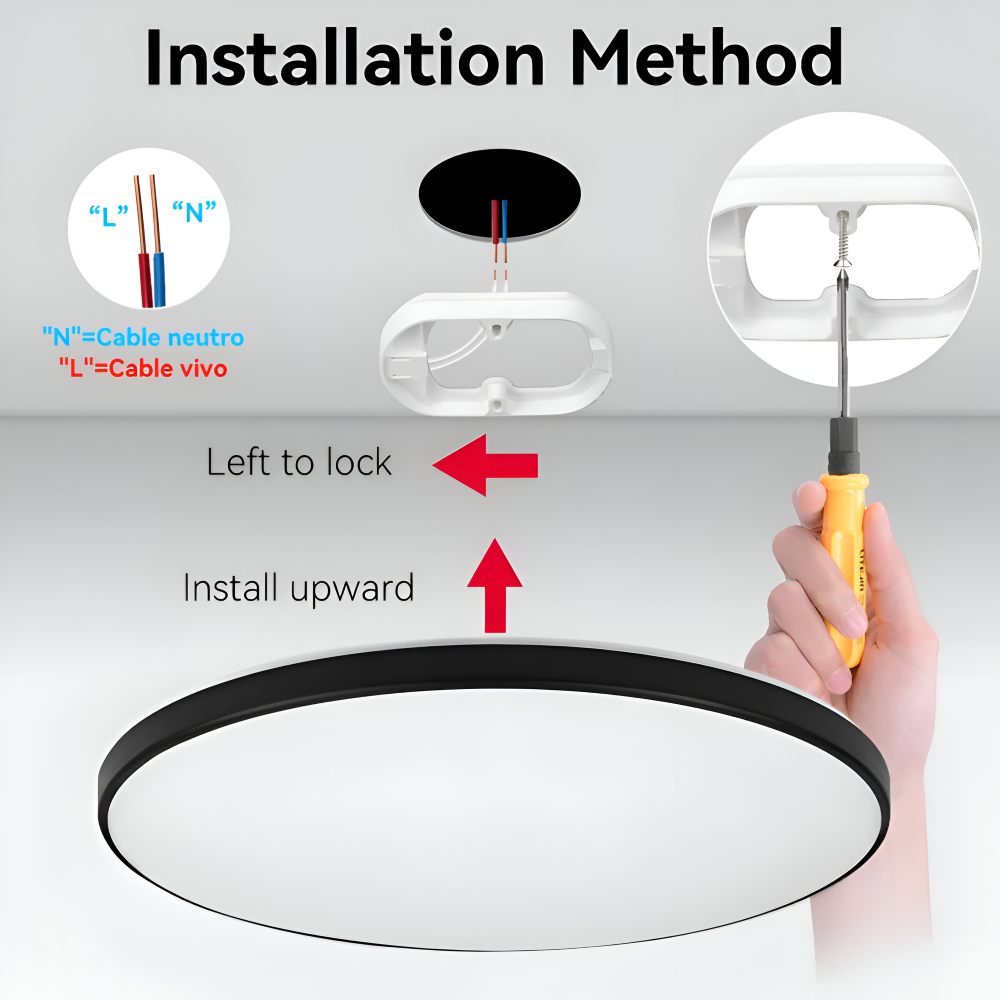 SlimCirc Taklampa - Rund LED-lampa - Tunna köksarmaturer