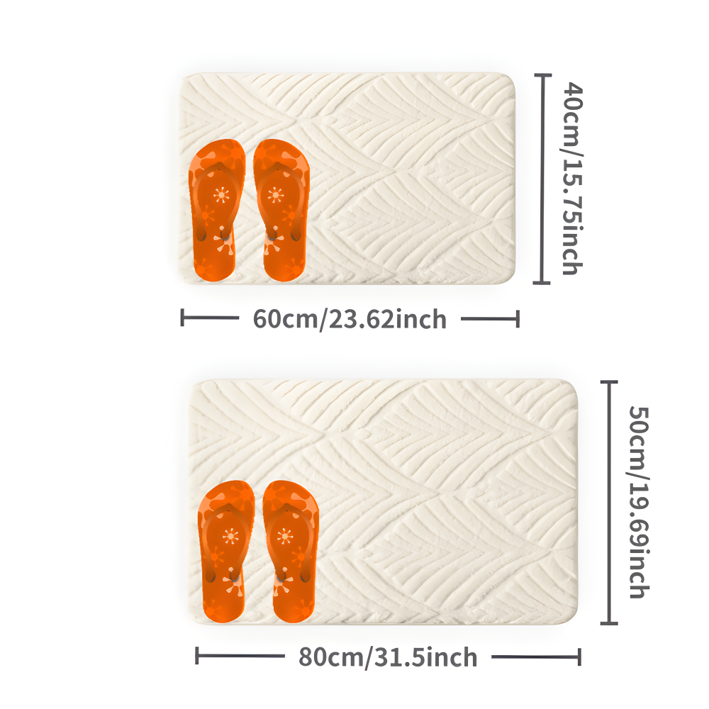 Mjuk Mikrofiber Geometrisk Rutschfri Badmatta - Plysch Absorberande Badmatta