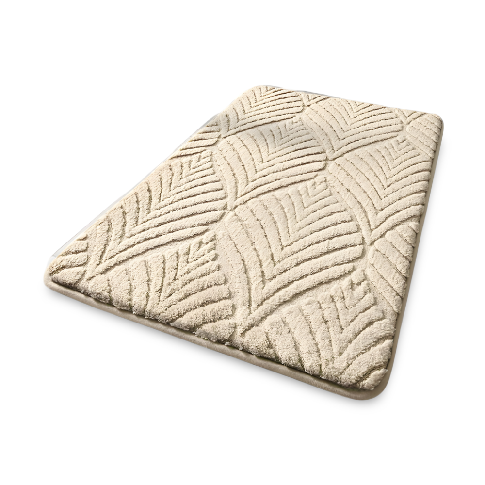Mjuk Mikrofiber Geometrisk Rutschfri Badmatta - Plysch Absorberande Badmatta