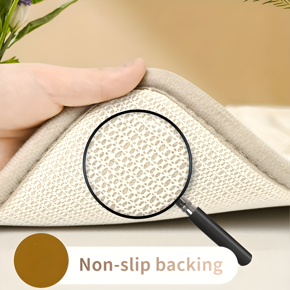 Mjuk Mikrofiber Geometrisk Rutschfri Badmatta - Plysch Absorberande Badmatta