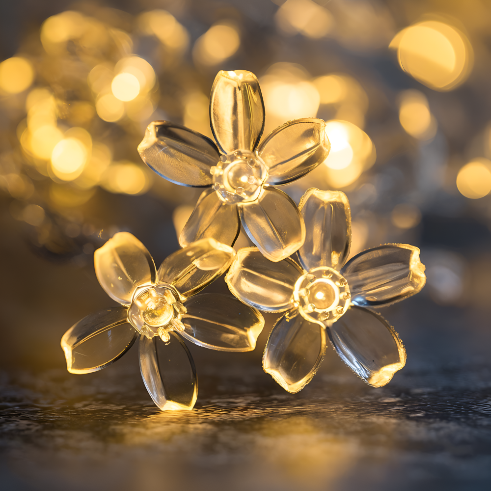 Sparkle Ljuslina - Dekorativa Kulor, Blommor, Stjärnor, Snöflingor LED Ljus