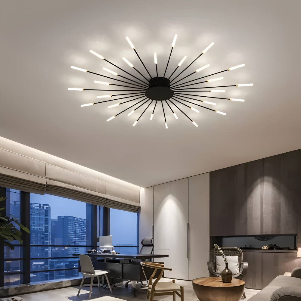SpiraBright - Lyxig Fyrverkeridesign Nordisk LED Taklampa