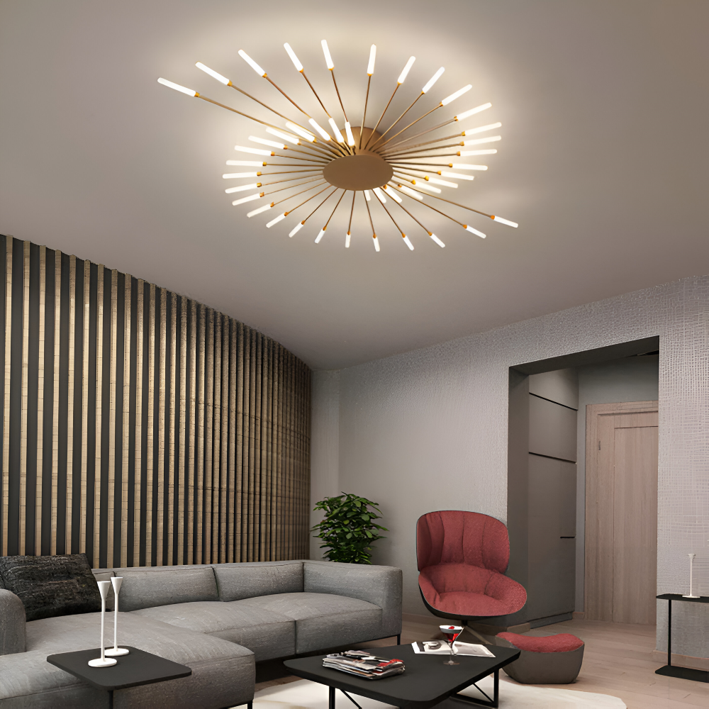 SpiraBright - Lyxig Fyrverkeridesign Nordisk LED Taklampa