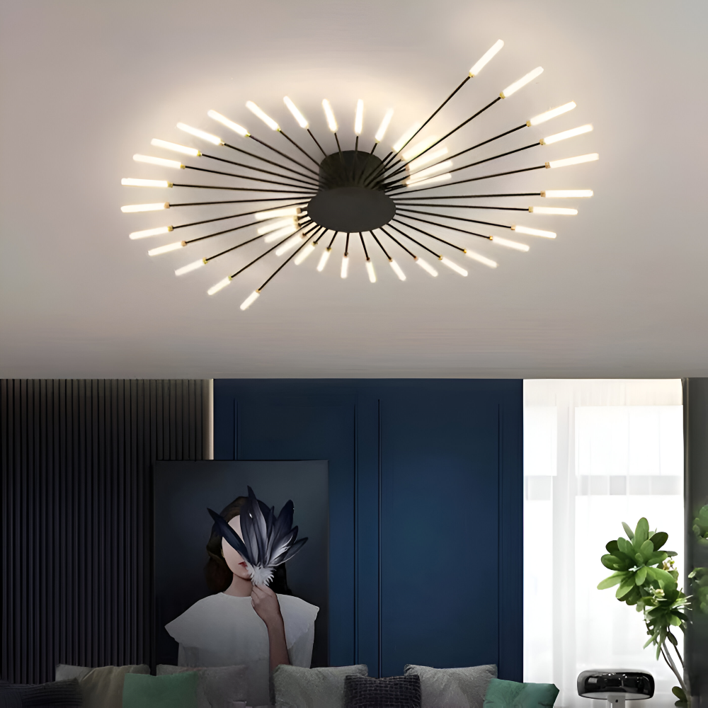 SpiraBright - Lyxig Fyrverkeridesign Nordisk LED Taklampa