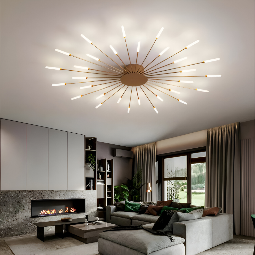 SpiraBright - Lyxig Fyrverkeridesign Nordisk LED Taklampa
