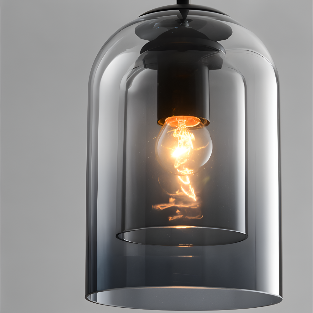StackGlos Pendellampa - Dubbelglas Skärm Hänglampa - Postmodern belysning
