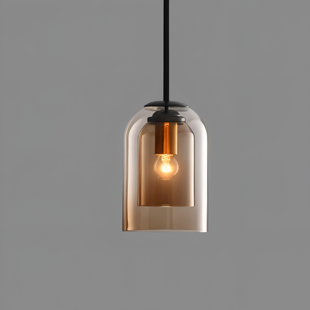 StackGlos Pendellampa - Dubbelglas Skärm Hänglampa - Postmodern belysning