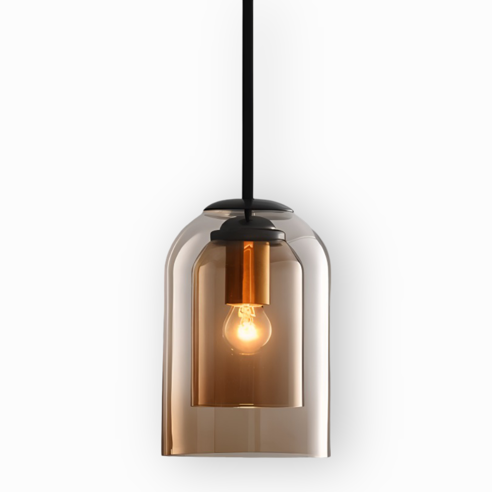 StackGlos Pendellampa - Dubbelglas Skärm Hänglampa - Postmodern belysning