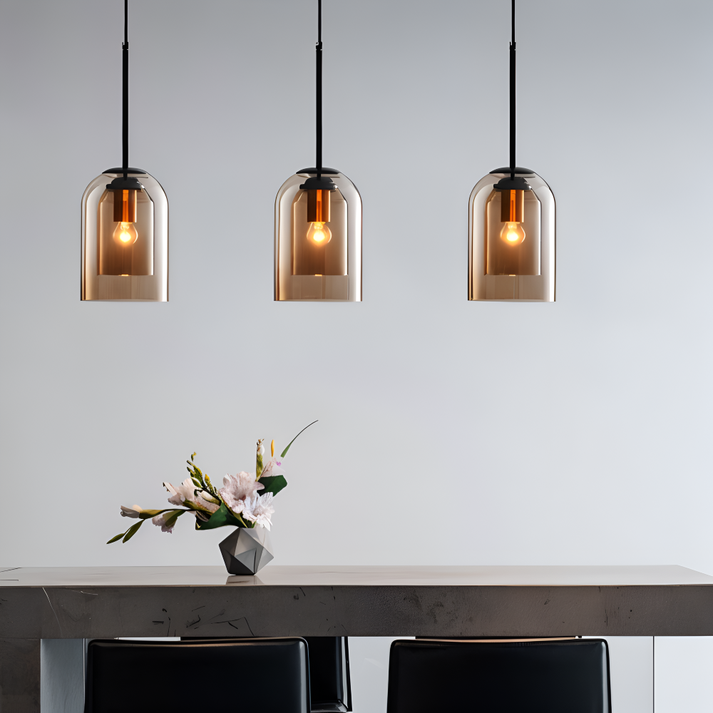 StackGlos Pendellampa - Dubbelglas Skärm Hänglampa - Postmodern belysning
