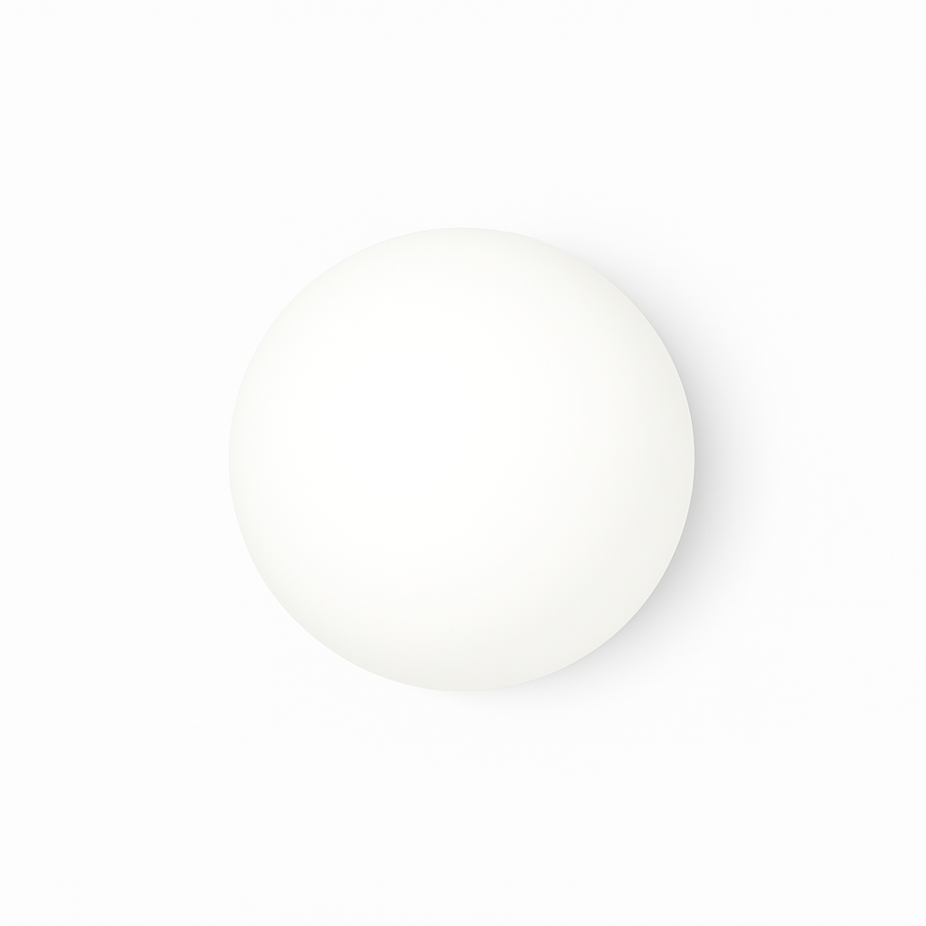 Elegant Vit Rund Vägglampa i Glas – Modern Belysning för Inredning