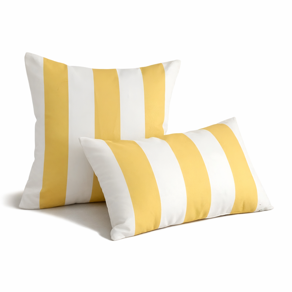 Sommarrandigt Kuddöverdrag – Väderbeständig Utomhuskudde (45x45 cm) för soffa och fåtölj