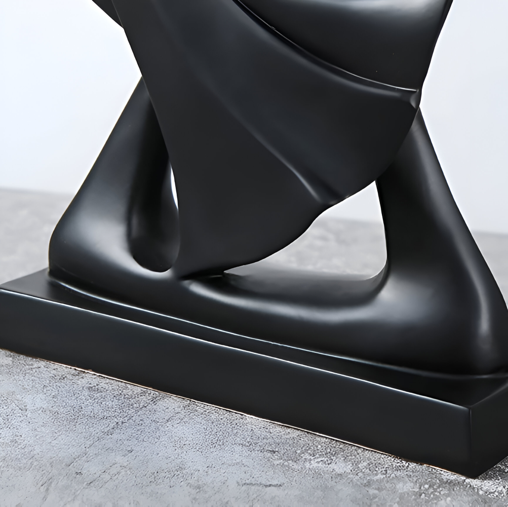 SwayDuo Ornament - Vit och svart dansande skulptur i resin - Modern abstrakt konst