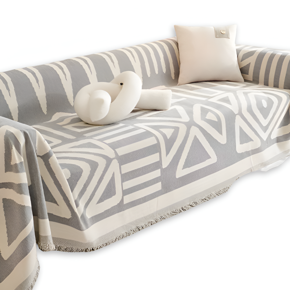 TasselBliss Plaid - Högt kvalité Chenille Wurfdecke - Rutschfritt Sofabezug Fleece Blanket