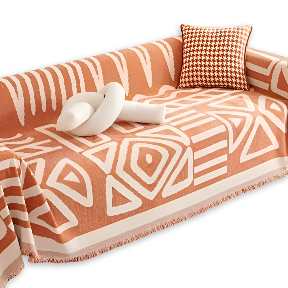 TasselBliss Plaid - Högt kvalité Chenille Wurfdecke - Rutschfritt Sofabezug Fleece Blanket